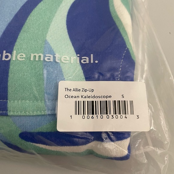 NWT Hill House The Allie Zip Up Ocean Kaleidoscope Fleece Small Hoodie - Picture 10 of 10